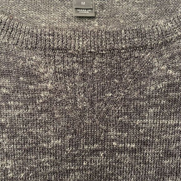 J Crew Mens Size Medium Crewneck Sweater Gray Linen Wool Alpaca Acrylic Pullover - Picture 5 of 8